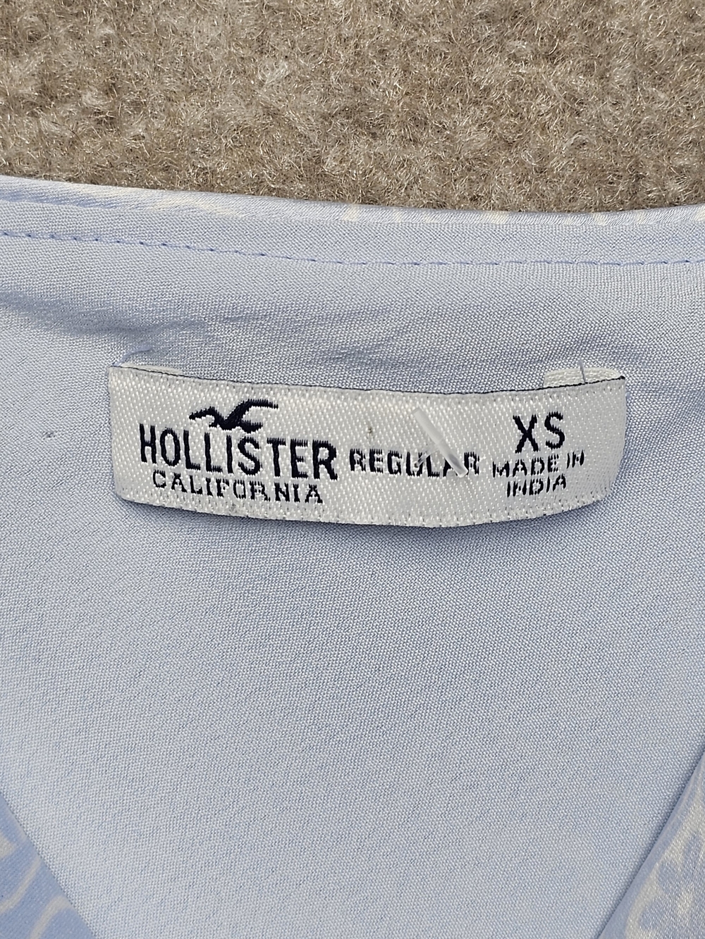 Hollister Silky Blue Slip Dress XS Cowl Neck Adjustable Straps Y2K Mini Satin - Picture 5 of 13